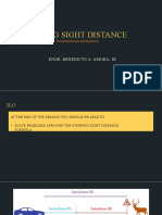 Stopping Sight Distance: Engr. Benedicto A. Amora, JR