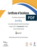 Community Leader Certificate Unschool