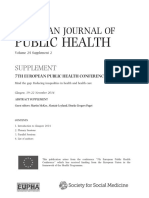 European Journal Of: Public Health