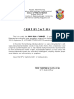 Medical Certificate For Quarantine