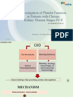 Investigation of Platelet Function in Patients With Chronic Kidney Disease Stages IV-V