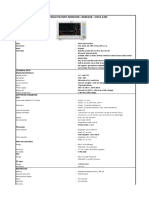 Spesifikasi Patient Monitor: Draeger - Vista 120S: Type Parameter Merk Features