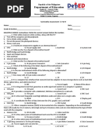 Summative Assessment Test in TLE 9 1