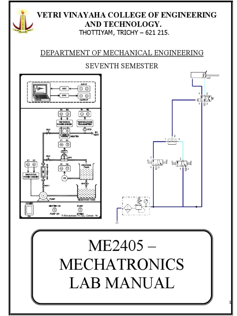 ME2405 Mechatronics Lab Manual Vetri Vinayaha College of Engineering