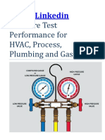 Pressure Test Performance For HVAC, Process, Plumbing and Gas Piping