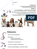 Tema 1 Generalidades Subtema 1.2 A Metaxenia, Mecanismos de Transmisión Ecología, Epidemiología, Zoonosis Bioclimatología, PR