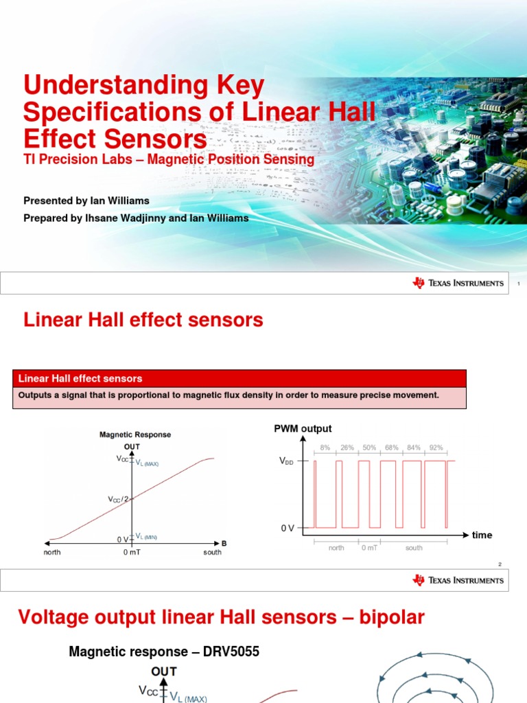 Understanding Key Specifications of Linear Hall Effect Position Sensors