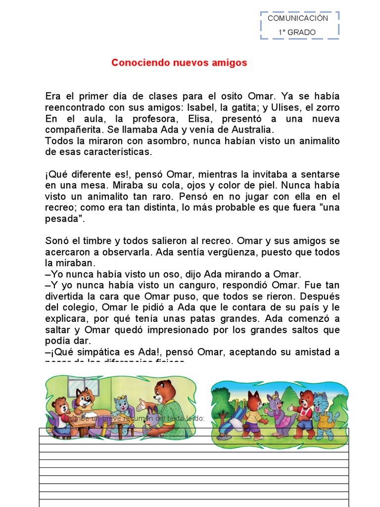 Conociendo Nuevos Amigos | PDF