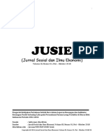 Jusie: (Jurnal Sosial Dan Ilmu Ekonomi)