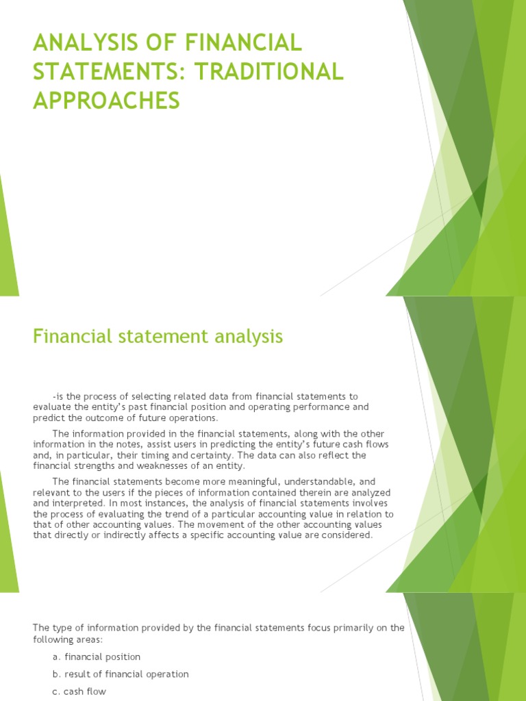 Financial Statement Analysis Overview | PDF | Financial Statement ...