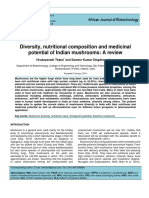 Diversity, Nutritional Composition and Medicinal Potential of Indian Mushrooms: A Review
