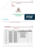 PHL 224 Biochemistry II Lab. Manual