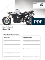 BMW f800r Riders Manual