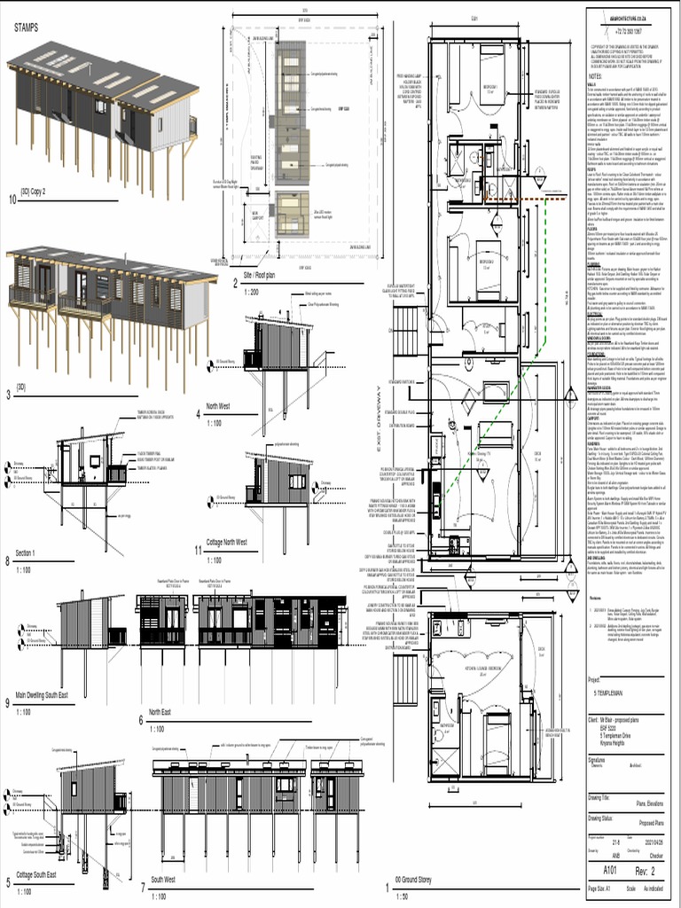 Complete Plans For A Timbre Frame House | PDF | Roof | Building