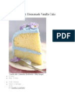 Fluffy Homemade Vanilla Cake: American Food