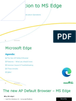 Introduction To MS Edge: Presentation By: Tech Support Client - Infrastructure Operations