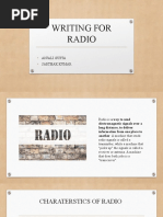 Writing For Radio: Anjali Gupta Sarthak Kumar