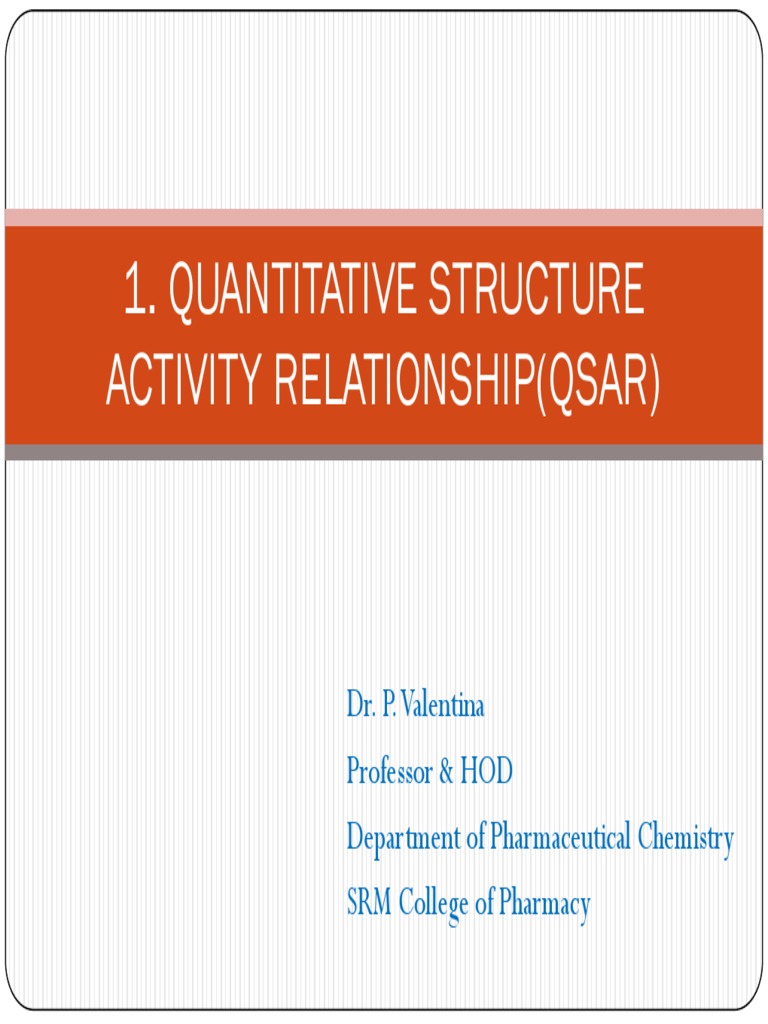 QSAR in Drug Design and Analysis | PDF | Molecular Dynamics | Molecules