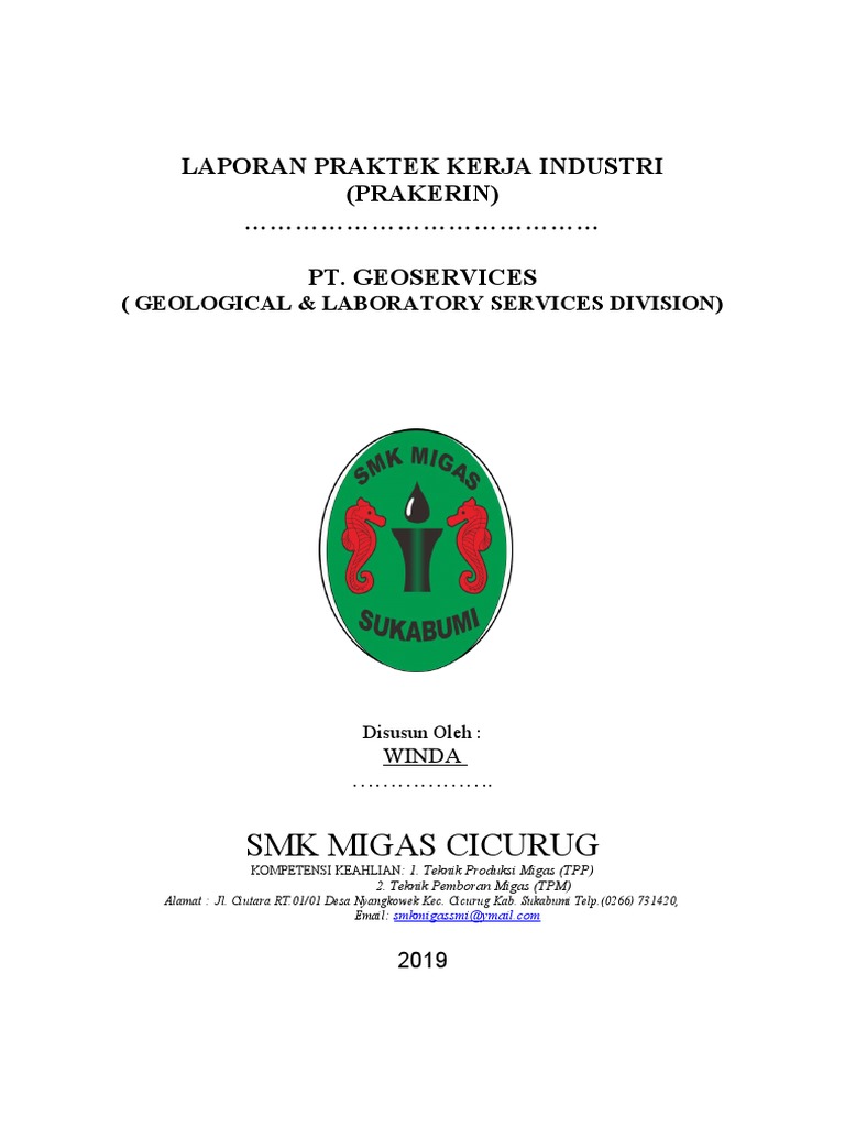 Laporan Praktek Kerja di PT. Geoservices | PDF