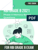 RBI Gr B Phase 2 Memory Based Questions
