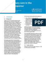 Role of Primary Care in The COVID-19 Response: Interim Guidance