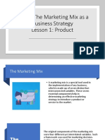 Unit 8: The Marketing Mix As A Business Strategy Lesson 1: Product