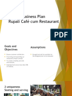 Business Plan Rupali Café Cum Restaurant