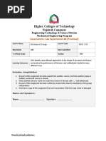 Higher Colleges of Technology: Assessment: Lab Experiment #8 (Practical)