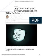 Buy Now, Pay Later The New Payments Trend Generating $100 Billion in Sales