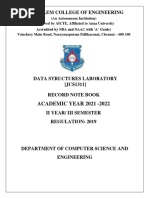 Data Structures Lab Manual 2021-22