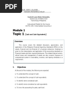 Module 1 - Cash and Cash Equivalents