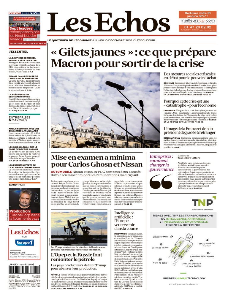 Gilets Jaunes : Ce Que Prépare Macron Pour Sortir de La Crise | PDF |  Nissan | France