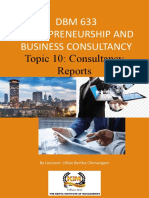 TOPIC 10 - Consultancy Reports