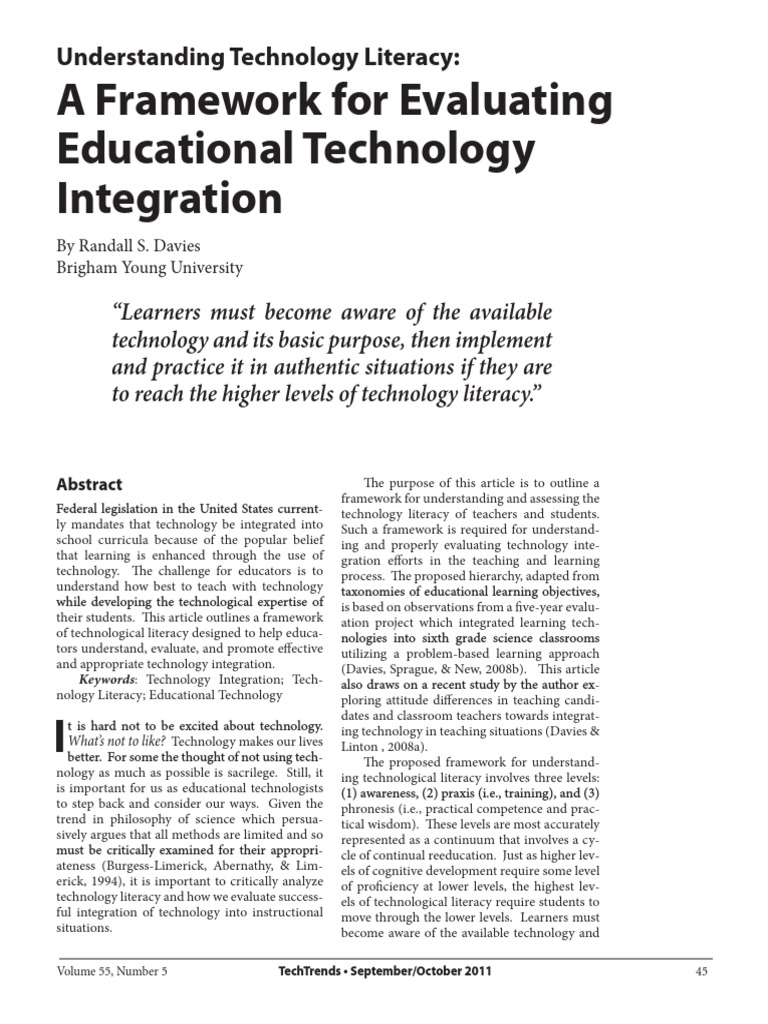Understanding Technology | PDF | Educational Technology | Literacy