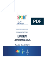 Competenze Socio Relazionali e Fair Play