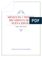 México en 3 Tiempos Decadencia de La Nueva España - Historiia