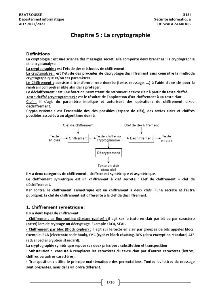 Introduction à la cryptographie | PDF | Cryptanalyse | Cryptage