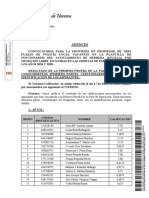 Publicación - Anuncio - Anuncio Identificación Aspirantes Prueba Test y Fecha Segunda Prueba - Física