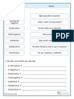 Tipos de oraciones y ejemplos