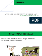Action and Reaction: Newton'S Third Law.: Teacher: Telman Askeraliyev, MSC, Italy