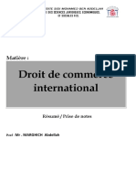 Droit de Commerce Interntionale