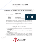 MedPrep International - Diagnostic Simulated GAMSAT (2009)
