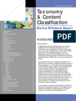 Taxonomy & Content Classification: Market Milestone Report