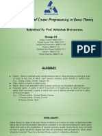 Application of Linear Programming in Game Theory: Submitted To: Prof. Abhishek Shrivastava Group 07