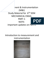 Measurement & Instrumentation (M&I) PART-1 6TH SEM MECHANICAL