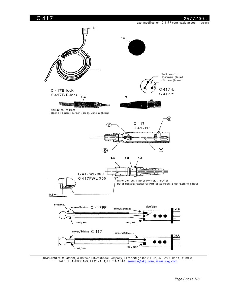 AKG C 417 Microphone Specifications | PDF | Decibel | Metrology