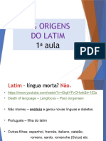 00 ORIGENS DA LÍNGUA LATINA - Filologia Romanica