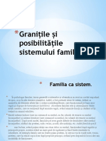 Granițile și posibilitățile sistemului familial
