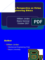 A Christian Perspective On Virtue Engineering Ethics: William Jordan Bears Seminar October 2007