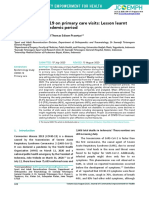 Impact of COVID-19 On Primary Care Visits: Lesson Learnt From The Early Pandemic Period